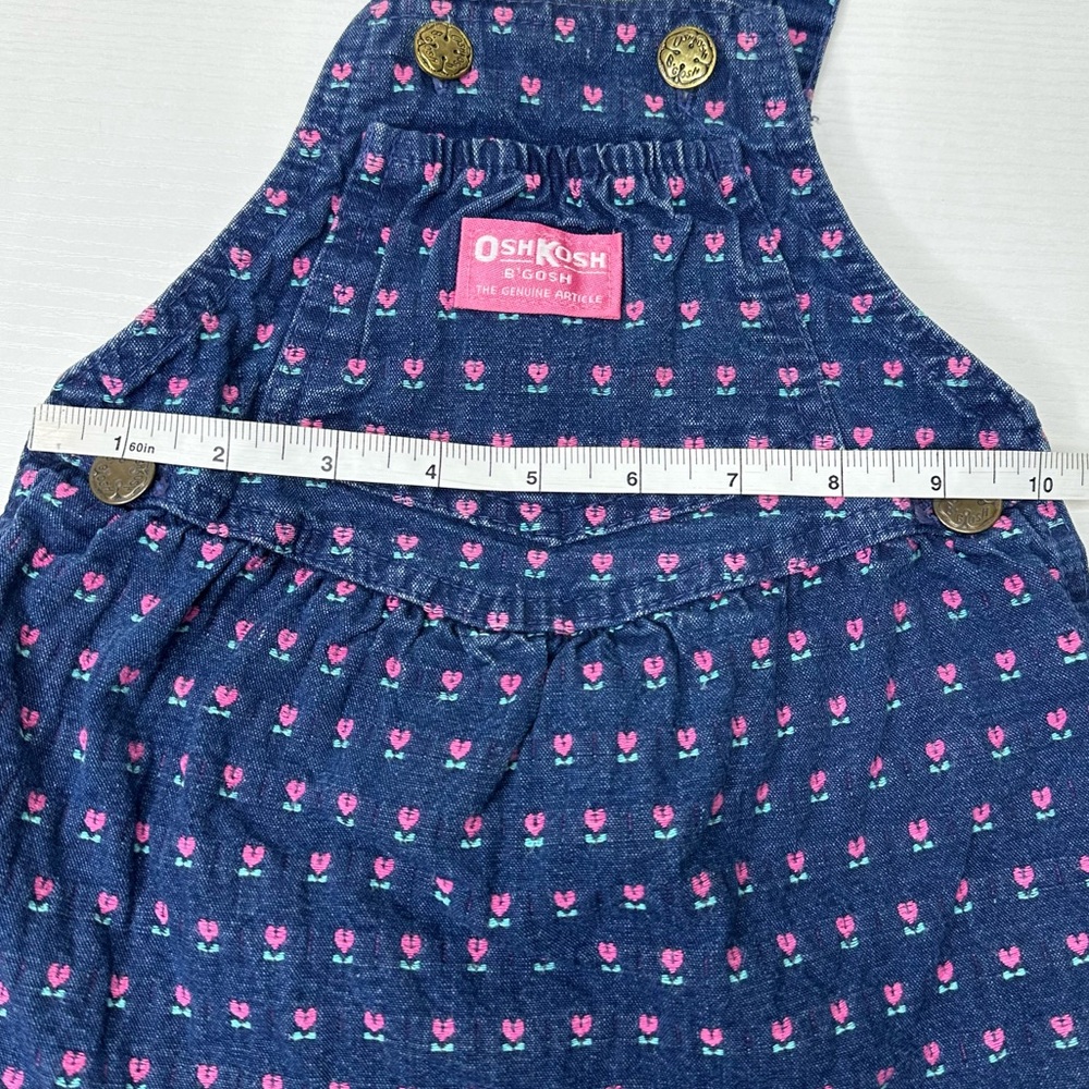 Vintage OshKosh B'Gosh Girl Overall Jumper Dress Size 2T - Picture 9 of 9
